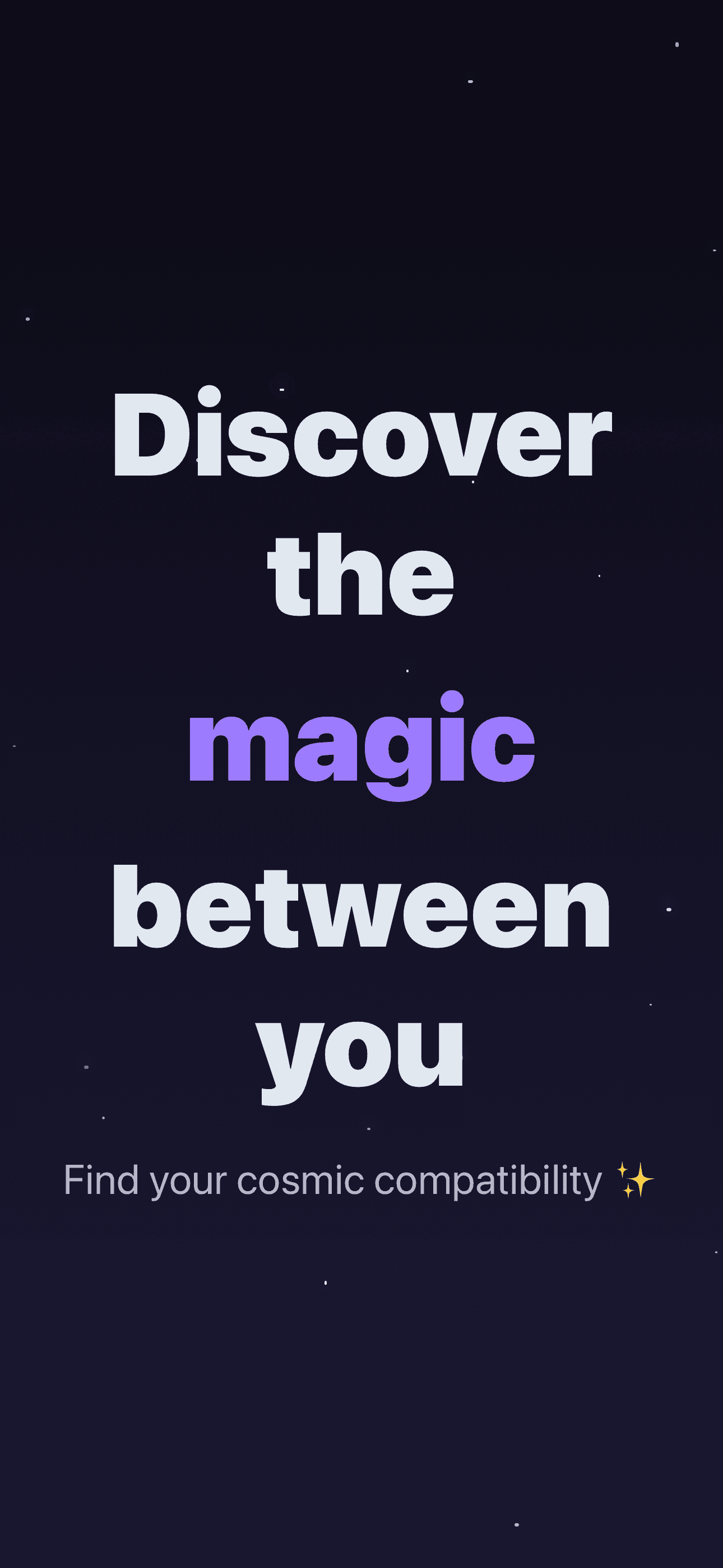 Cosmic Match compatibility screen